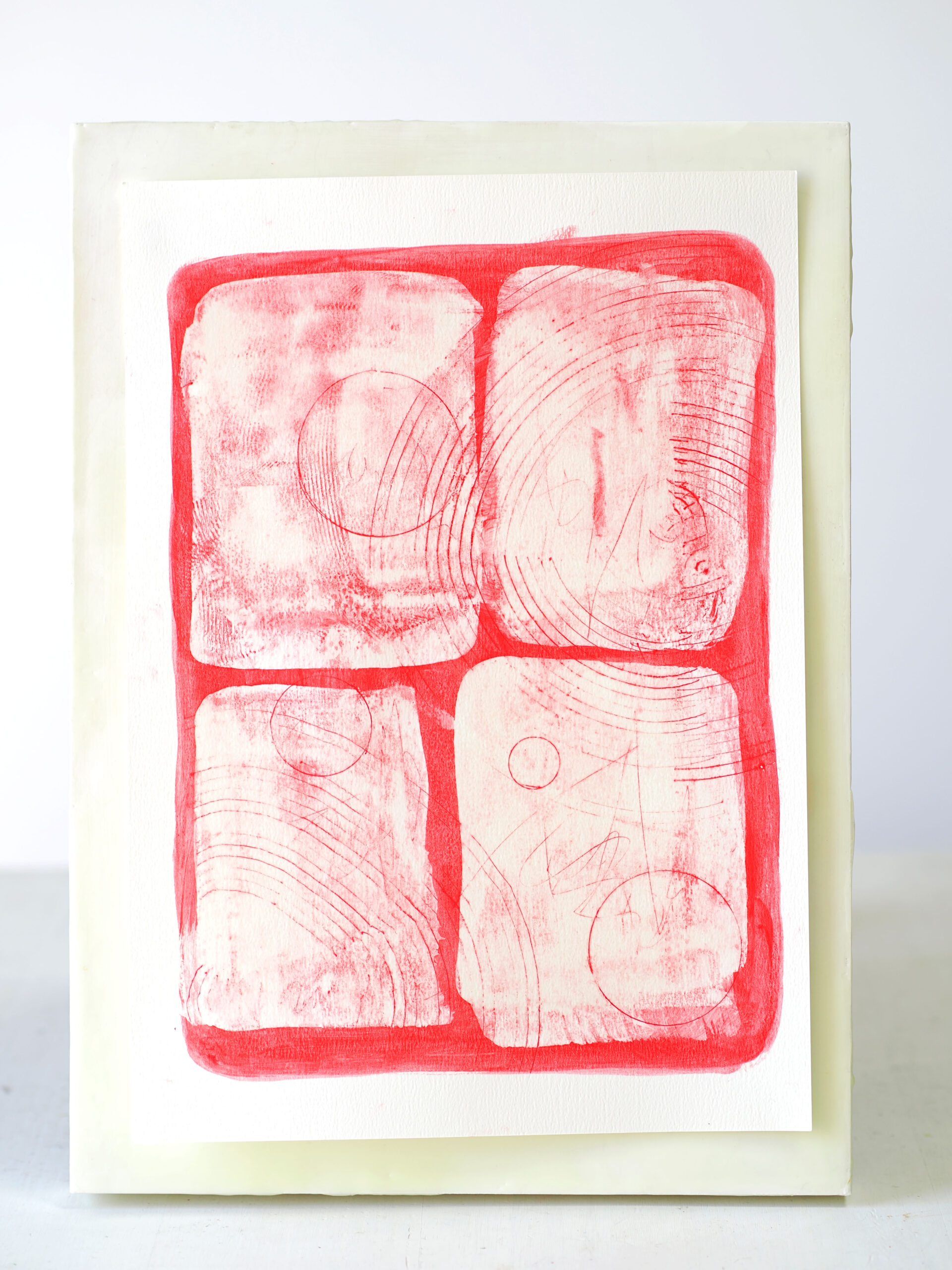 Riecoの蜜蝋画ー赤